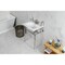 Kingston Brass 24Inch Console Sink with Brass Legs 4Inch, 3 Hole, WhitePolished Nickel KVPB24187W4PN - alternate 4